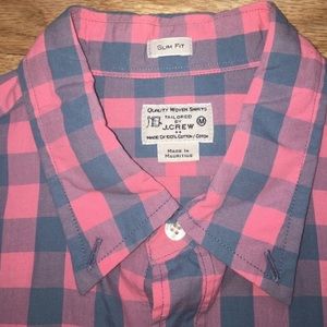 Like New Men's Slim Fit Gingham J.Crew Button Down